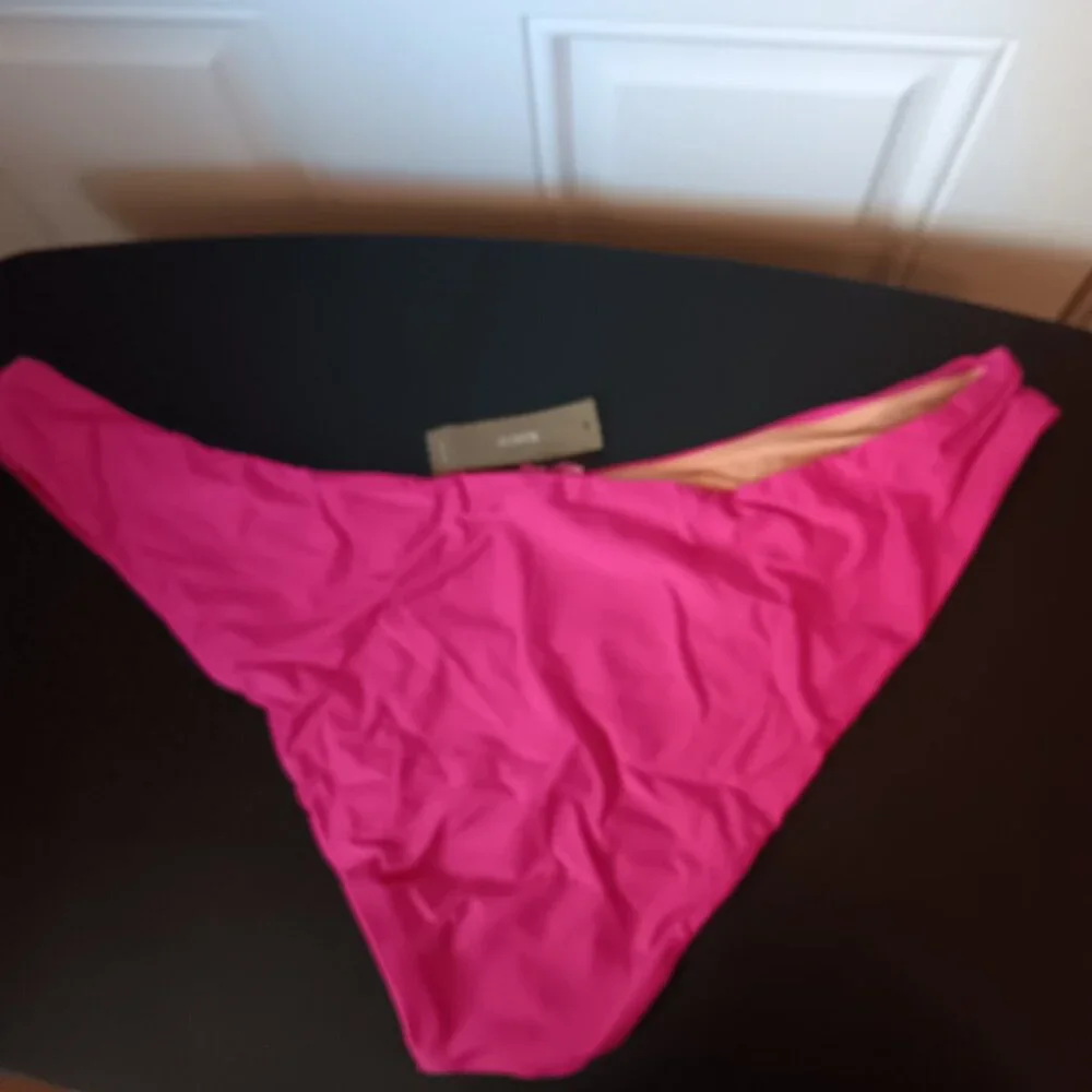 J Crew Women's Curved Waist Cheeky Bikini Bottom Pink 3X NWT